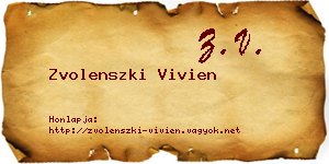 Zvolenszki Vivien névjegykártya