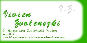 vivien zvolenszki business card